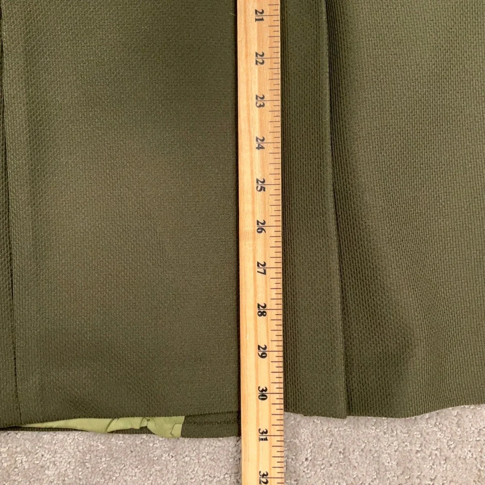 Palm Beach Suit Mens 42R Olive Green 2pc Gold Button 70s Leisure USA Officewear